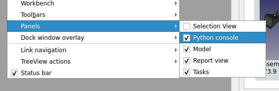 Enable Python Console